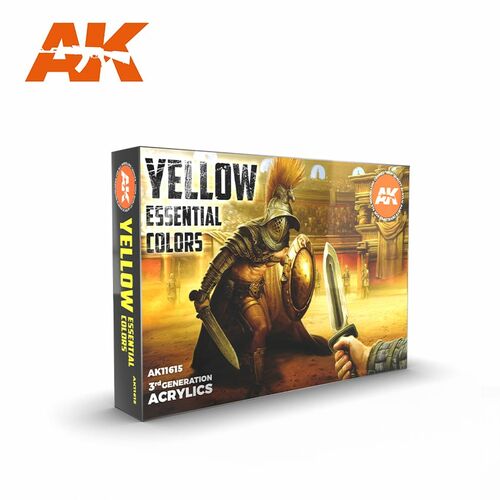 AK Interactive Yellow Essential Colors Set 3rd Generation AK-11615 - 6 x 17 ml