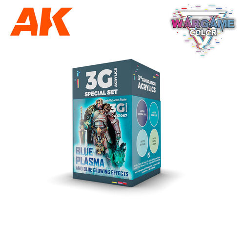 AK Interactive Wargame Color Set Blue Plasma and Glowing Effects 3rd Generation AK-1067 - 4 x 17 ml