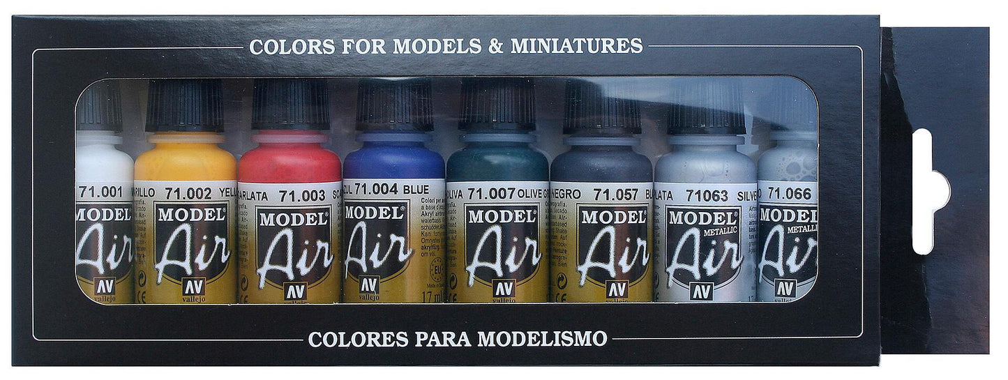 Vallejo Model Air Set Basisset 8 Farben MA71174 Paintset Neu