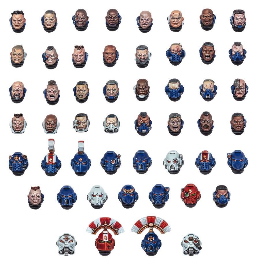 Warhammer 40.000 Space Marines: Space Marine Heads Upgrade Set