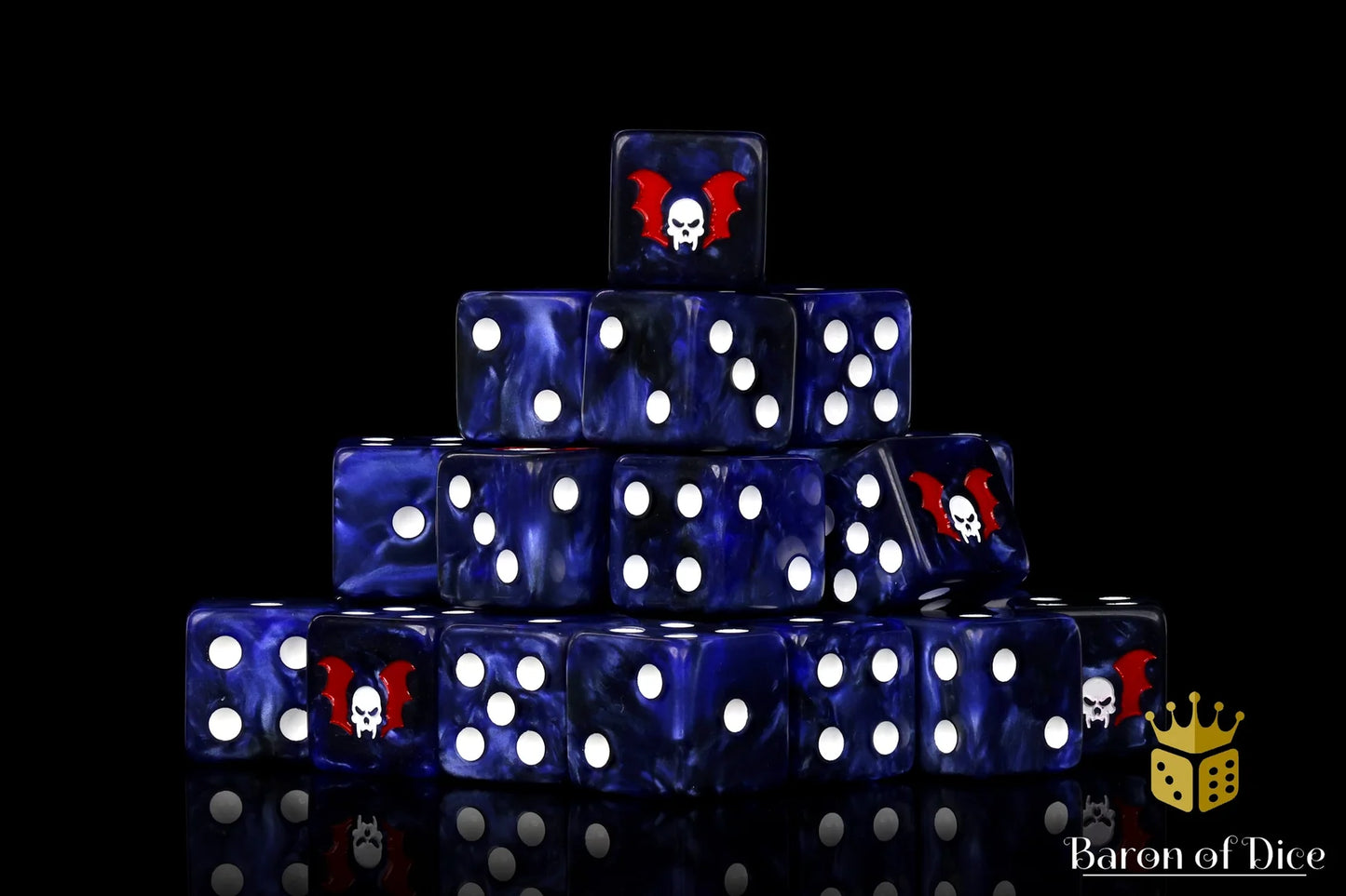 Baron of Dice Claws of Midnight – 25 runde Würfel für Sci-Fi Wargaming