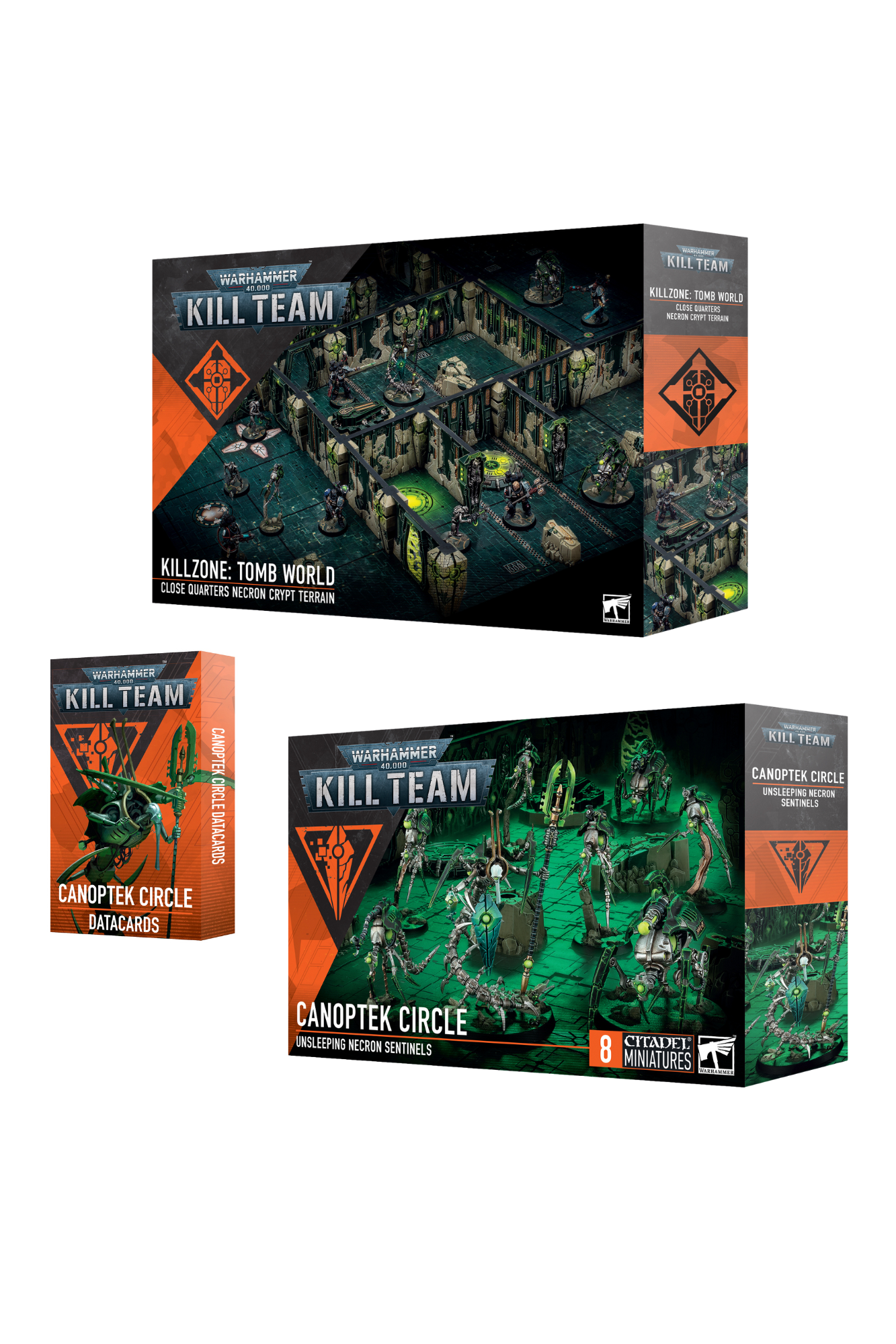 Warhammer 40k Tomb World Bundle Kill Team Necrons Canoptek Circle Cards Deuts...