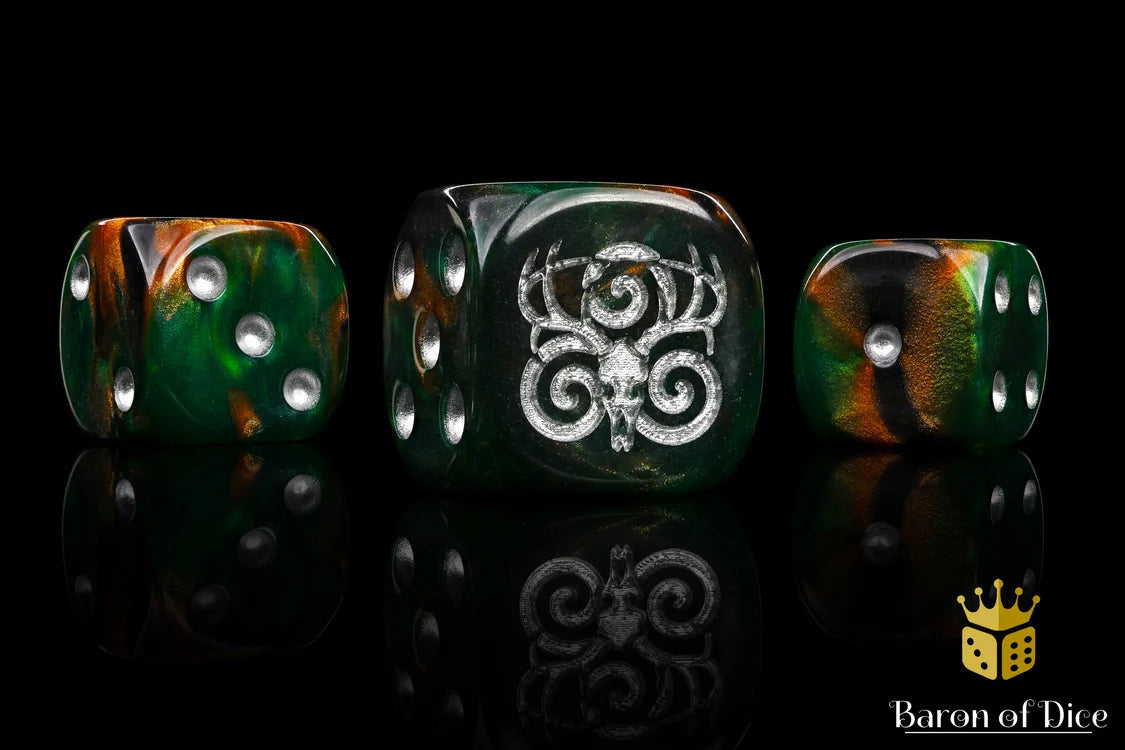 Baron of Dice Wild Hunt – Dark Forest – 25 runde Würfel für Fantasy Wargaming