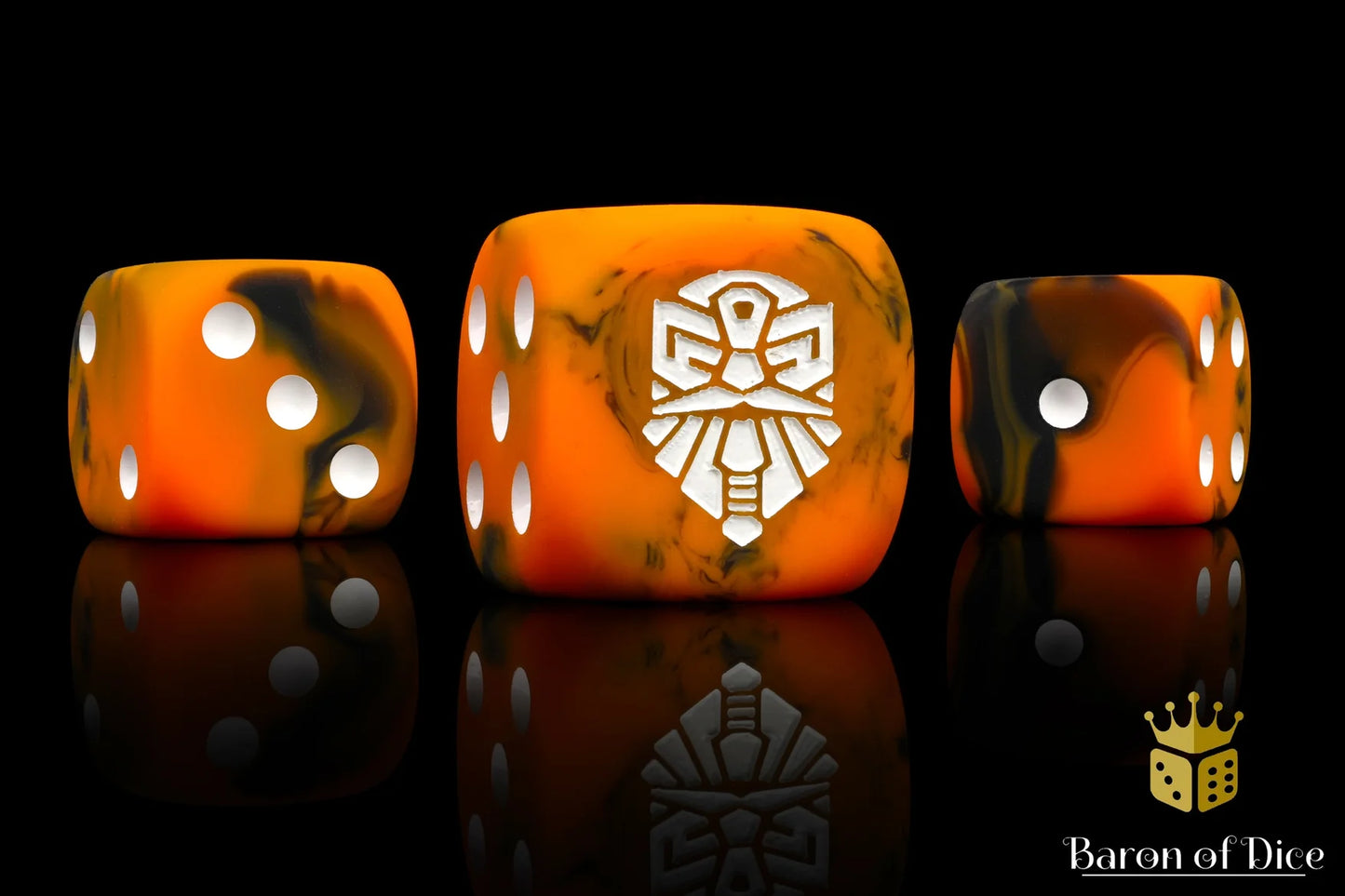 Baron of Dice Hearth Fire – 25 runde Würfel für Sci-Fi Wargaming