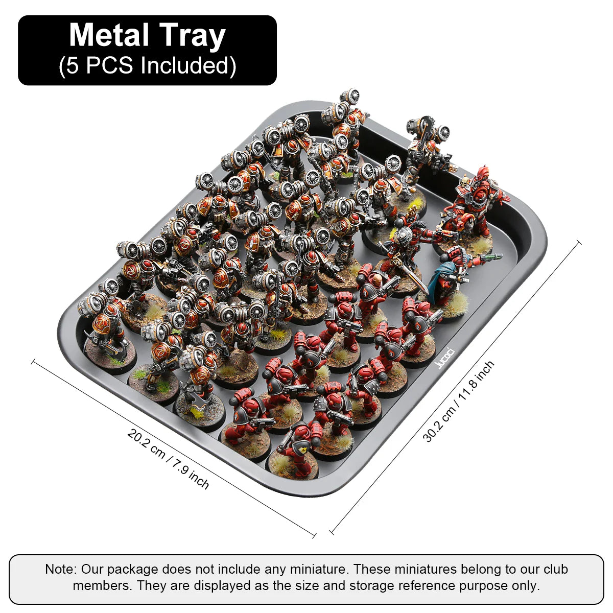 Jucoci Miniaturen Aufbewahrungskoffer Miniaturen Transportkoffer Medium LED