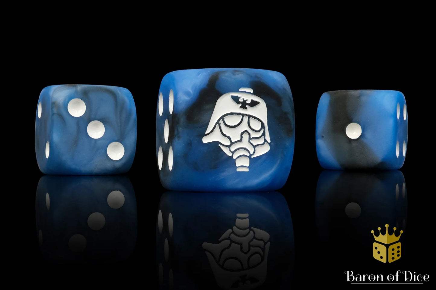 Baron of Dice Kloned Corps Dice – Helmet – 25 runde Würfel für Sci-Fi Wargaming