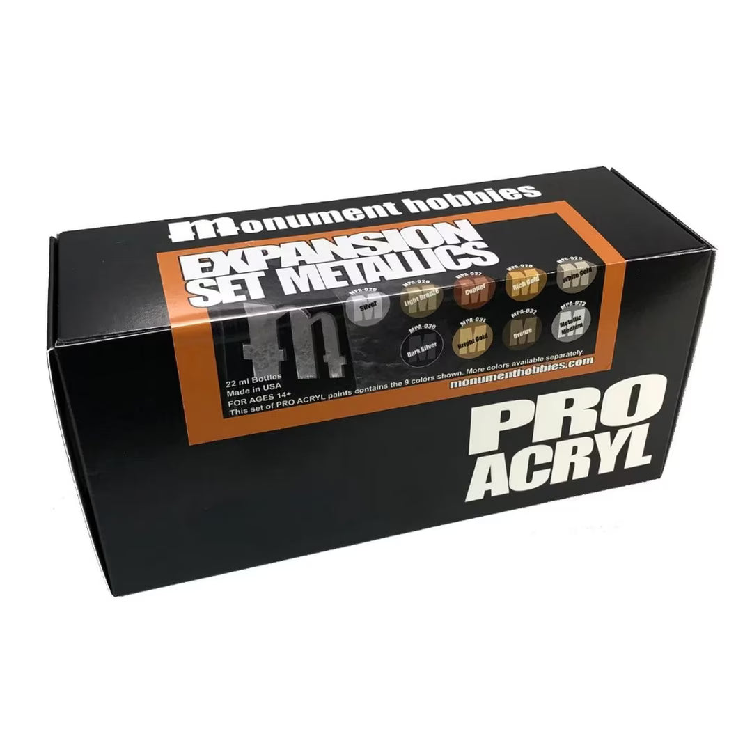 Monument Hobbies Pro Acryl Metallic Set - 9 x 22 ml