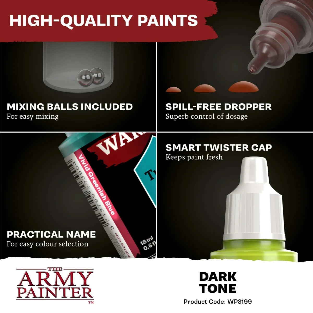 The Army Painter Warpaints Fanatic Wash Dark Tone – 18 ml