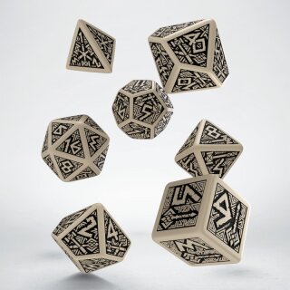 Dwarven Beige & black Dice Set