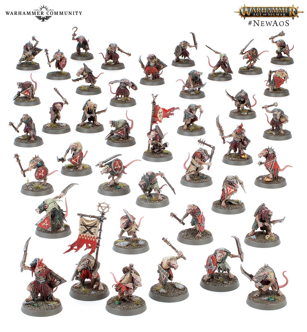 40x Clanrats - Skaven - Skaventide - Warhammer Age Of Sigmar