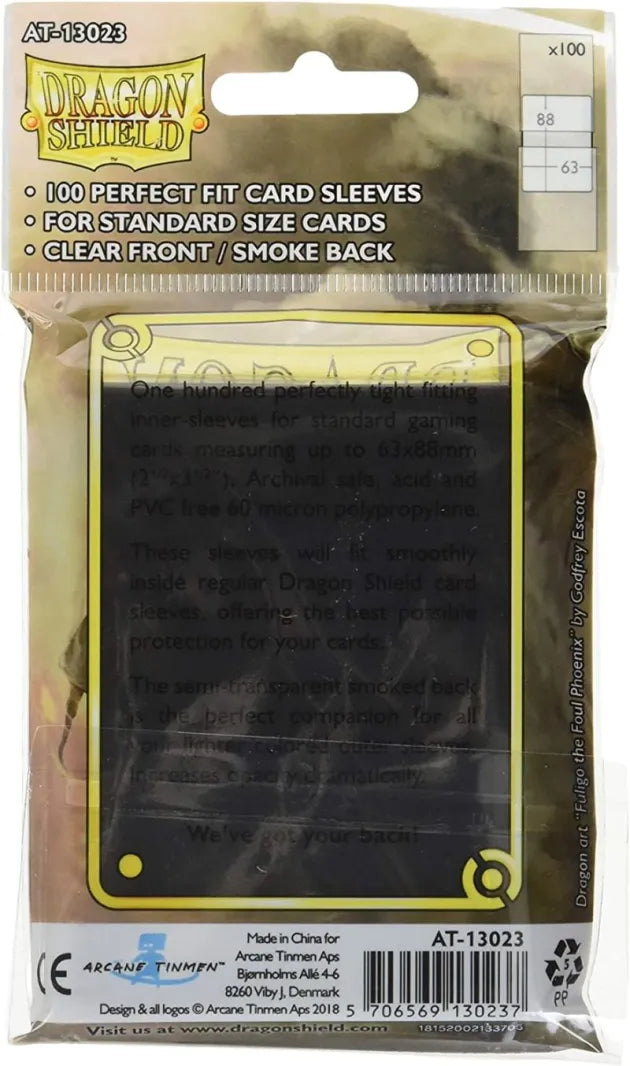 Dragon Shield Standard Perfect Fit Sleeves Clear/Smoke 100er