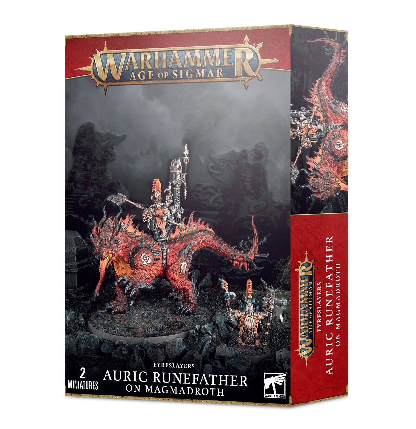 Warhammer Auric Runefather Magmadroth Age of Sigmar Fyreslayers Neu Kit