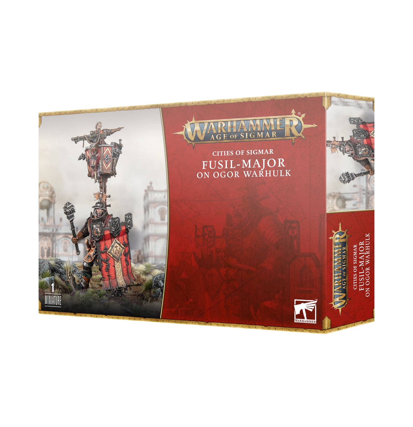 Age of Sigmar Cities of Sigmar Fusil-Major on Ogor Warhulk – Character Model