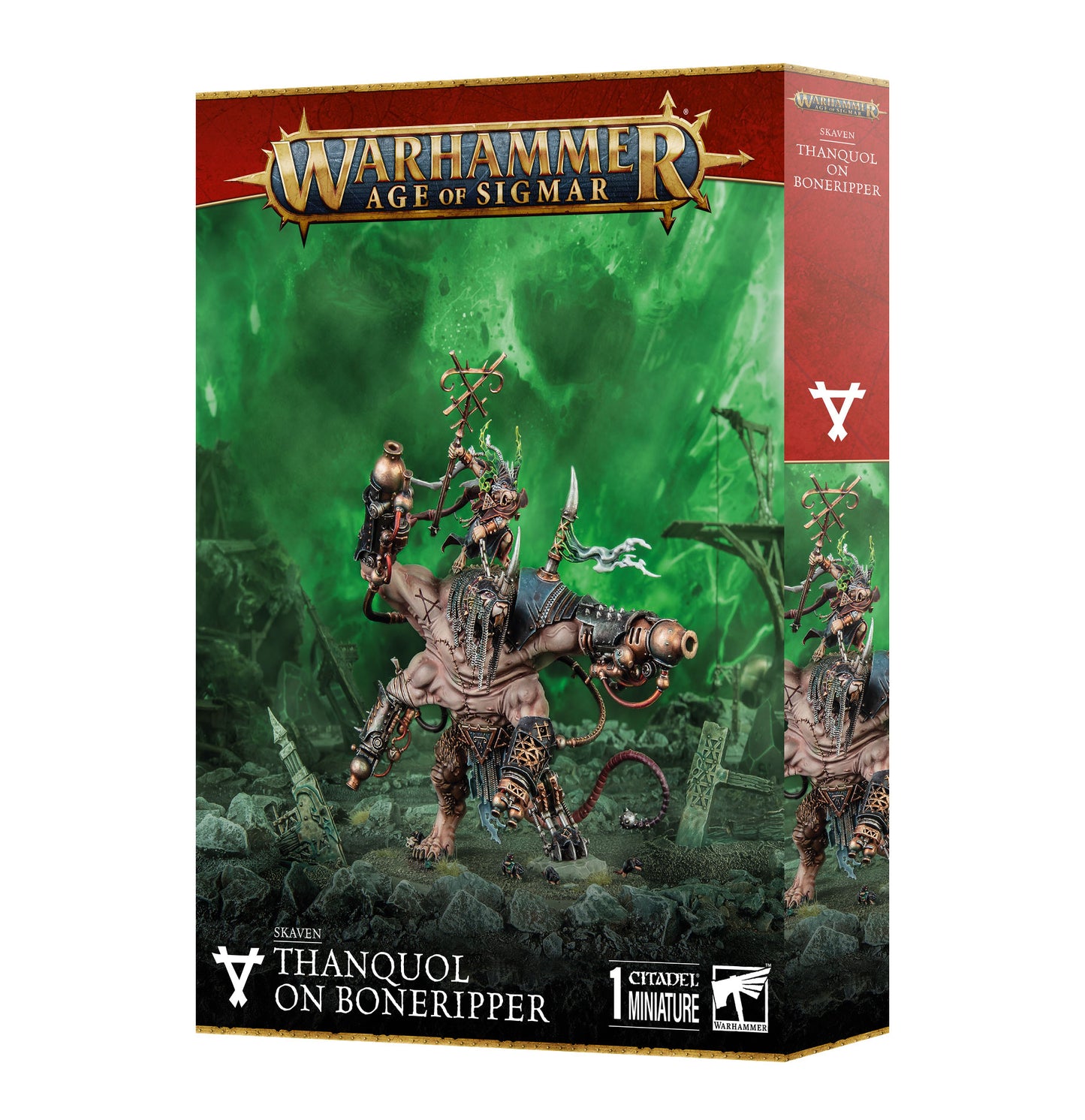 Age of Sigmar Skaven Thankquol on Boneripper Miniaturen Neu