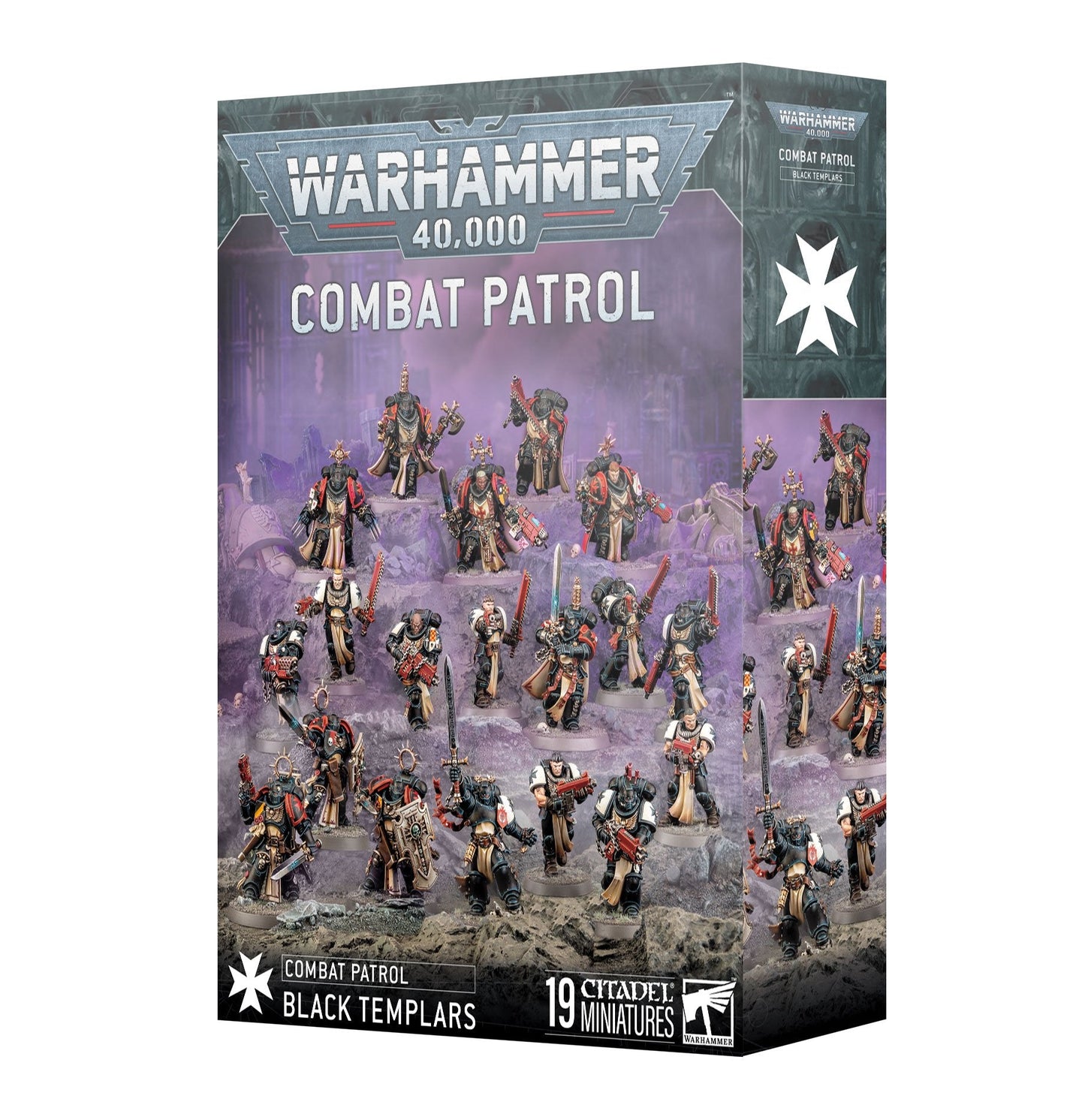 Kampfpatrouille: Black Templars – Anfänger-Armeepaket mit Black-Templars-Einheiten für Warhammer 40.000