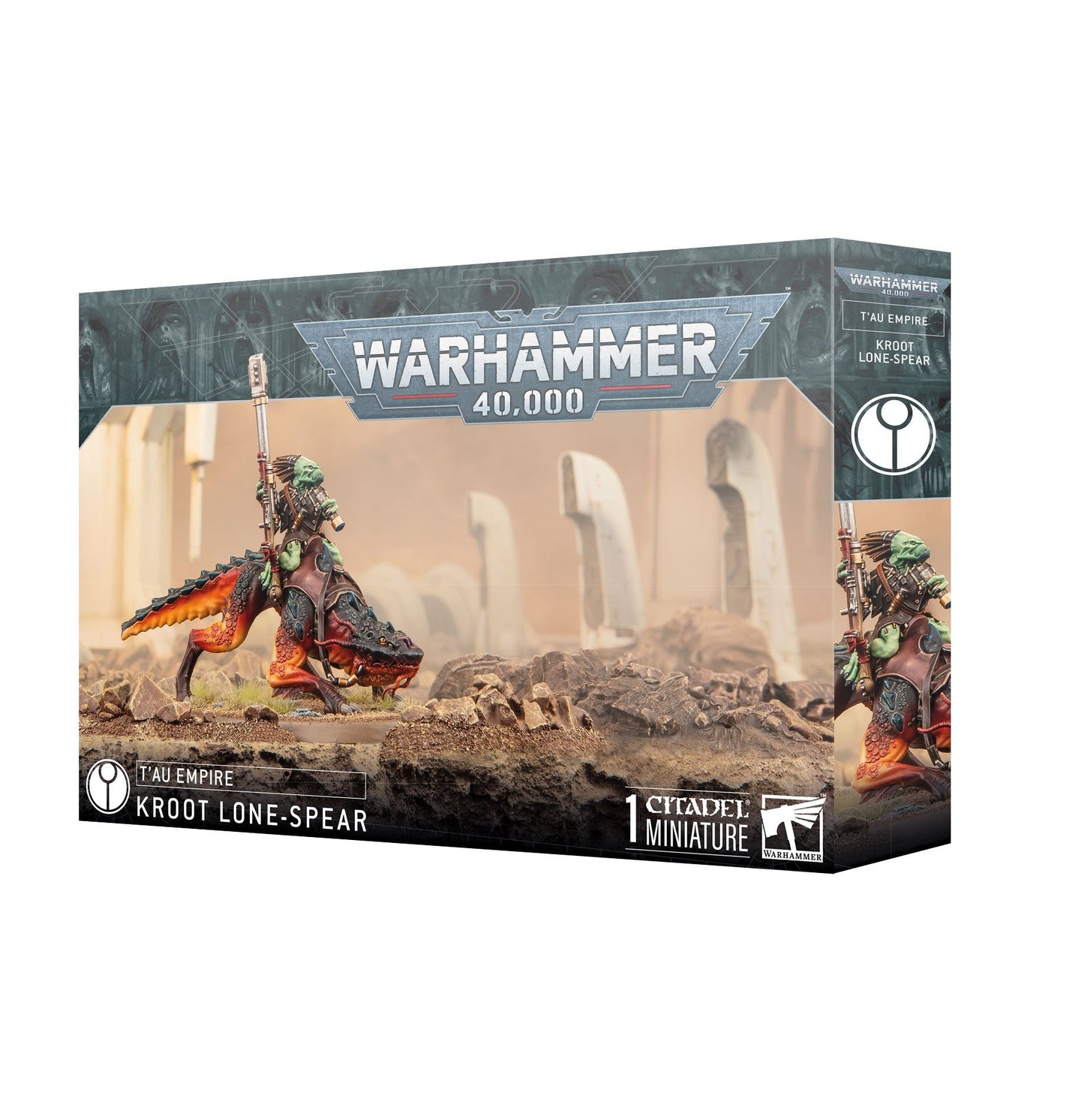 Miniatur des Kroot-Einzelgängers aus Warhammer