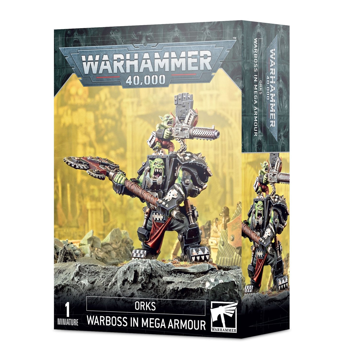 Waaaghboss in Megarüstung Miniatur aus Orks für Warhammer 40k