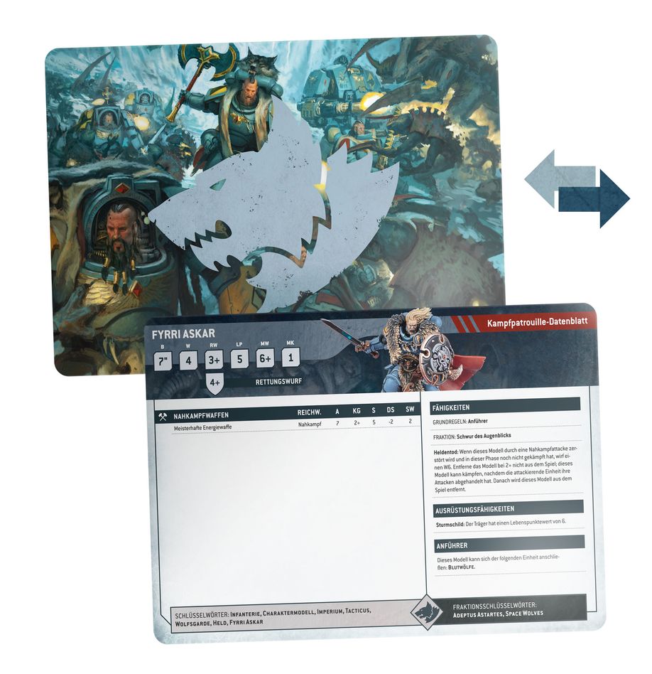 Space Wolves Codex + Data Cards deutsch Space Marines Warhammer 40k