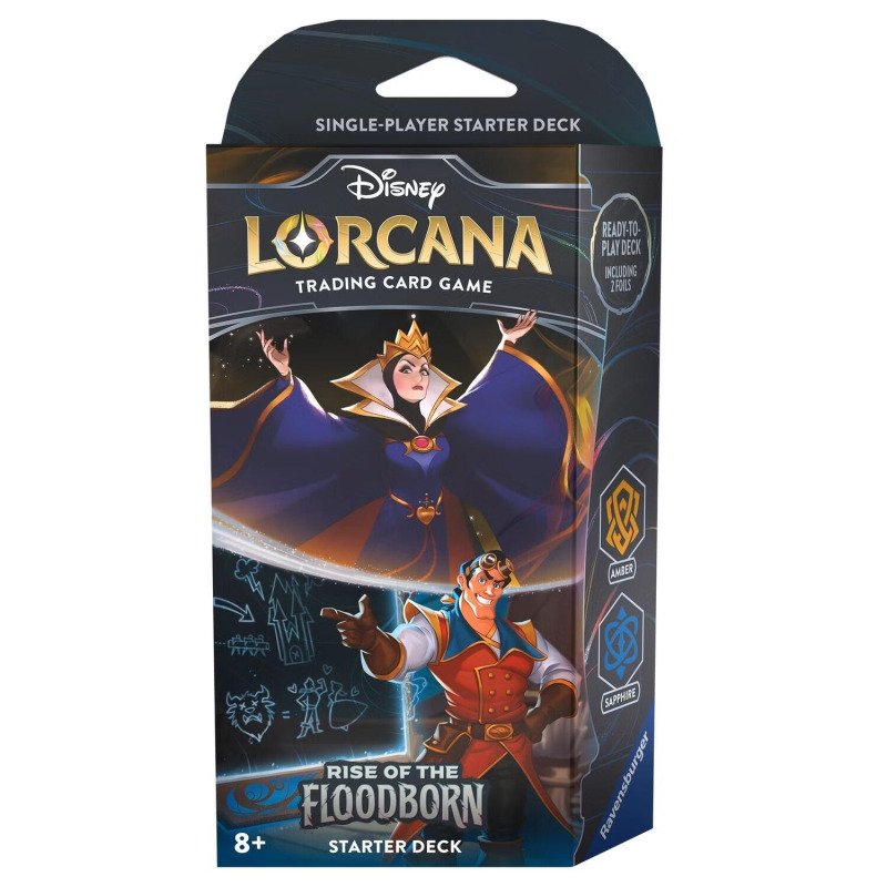 Disney Lorcana Rise of the Floodborn Starterdeck The Evil Queen & Gaston Englisch