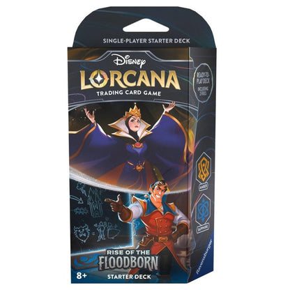 Disney Lorcana Rise of the Floodborn Starterdeck The Evil Queen & Gaston Englisch