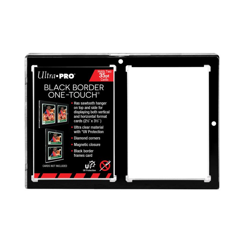 UP - UV One-Touch Magnetic Holder: 35pt: Black Border [2-Card]