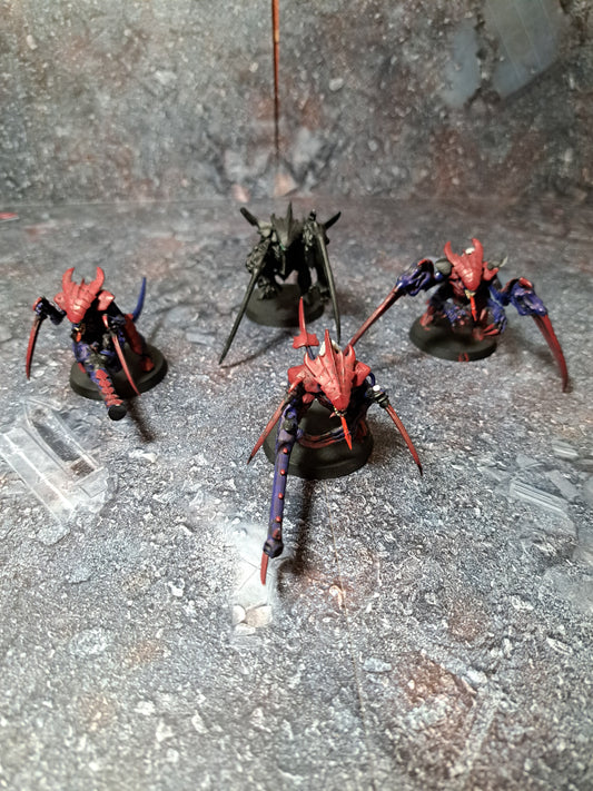 Tyranid Warriors Kitbash Tyranids Tyraniden Warhammer 40k teilweise bemalt