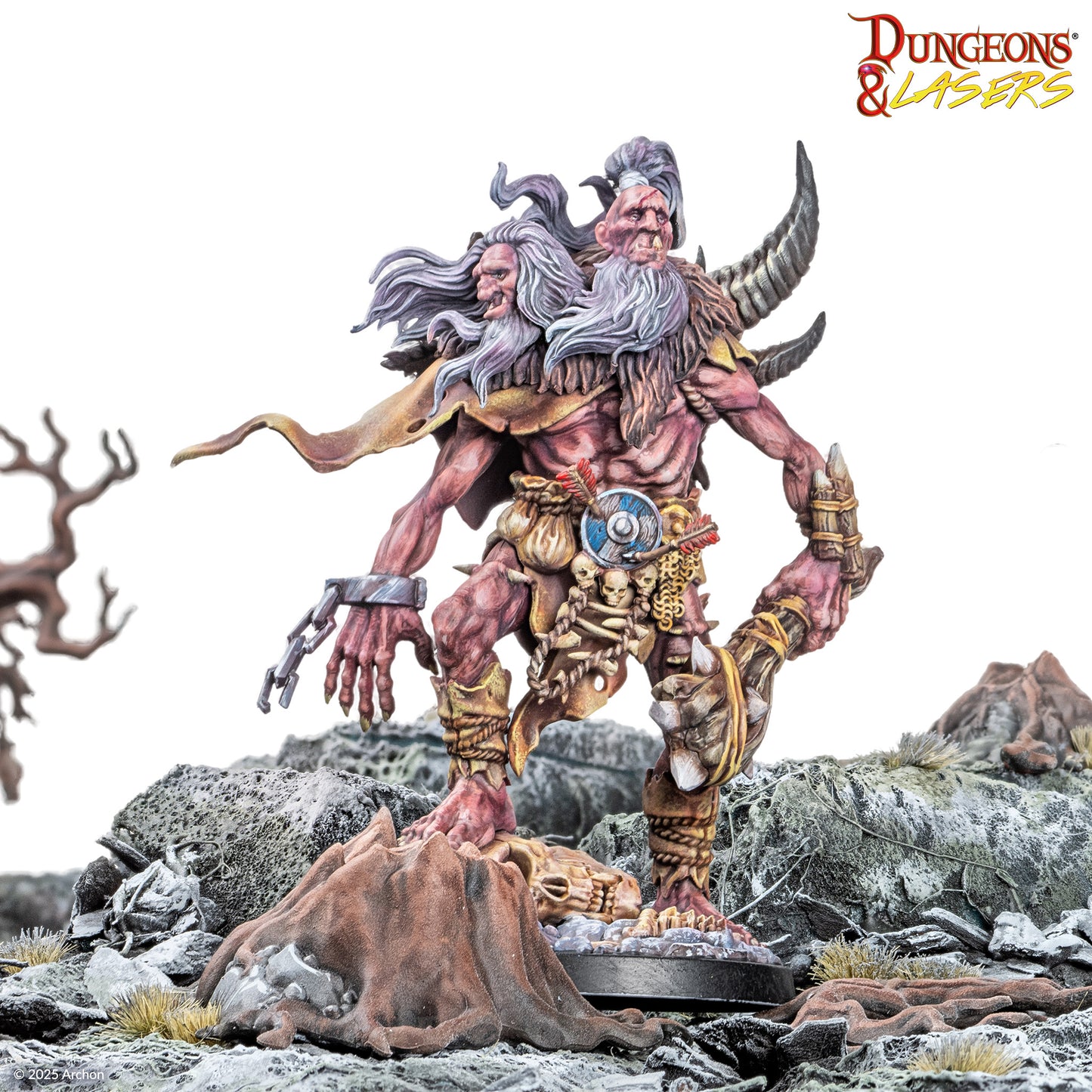D&L Gervase the Ettin Riesen Miniatur 5e Archon Studio