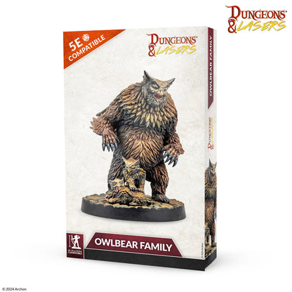 D&L Owlbear Family Eulenbären Miniaturen 5e Archon Studio
