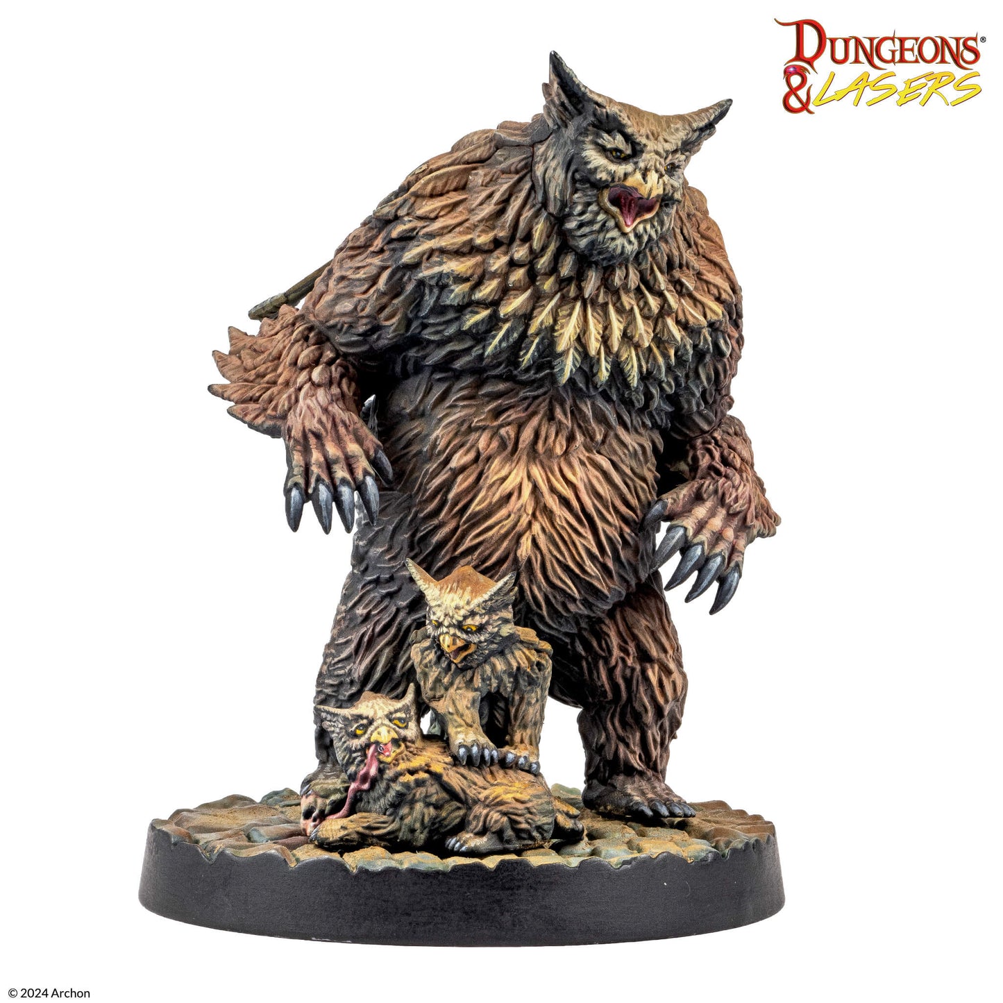 D&L Owlbear Family Eulenbären Miniaturen 5e Archon Studio