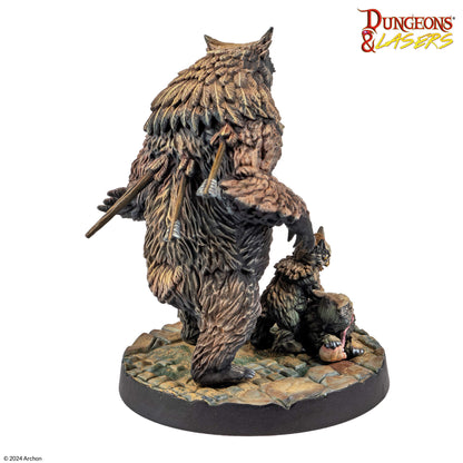 D&L Owlbear Family Eulenbären Miniaturen 5e Archon Studio
