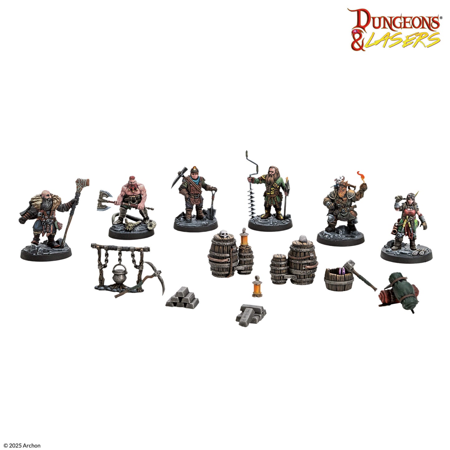 D&L Dwarven Miners Zwergen Bergleute 5e Archon Studio