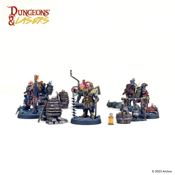 D&L Dwarven Miners Zwergen Bergleute 5e Archon Studio
