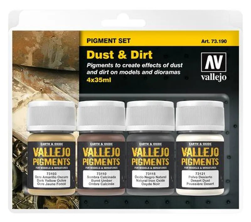 Vallejo Pigment Set Dust Dirt 4 Farben VA73190 Neu