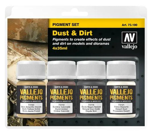 Vallejo Pigment Set Dust Dirt 4 Farben VA73190 Neu