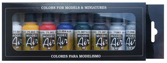 Vallejo Model Air Set Basisset 8 Farben MA71174 Paintset Neu