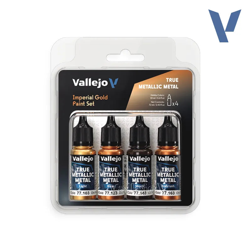 Vallejo Imperial Gold True Metallic Paint Set VATMM77252 Neu