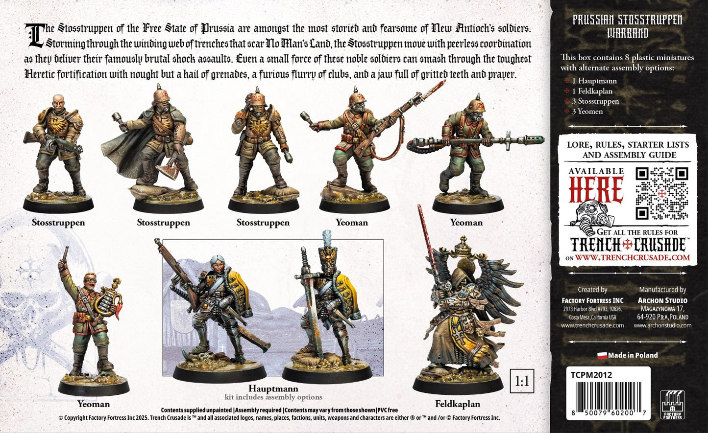 Trench Crusade Prussian Stosstruppen Warband Miniaturen Set Archon Studio