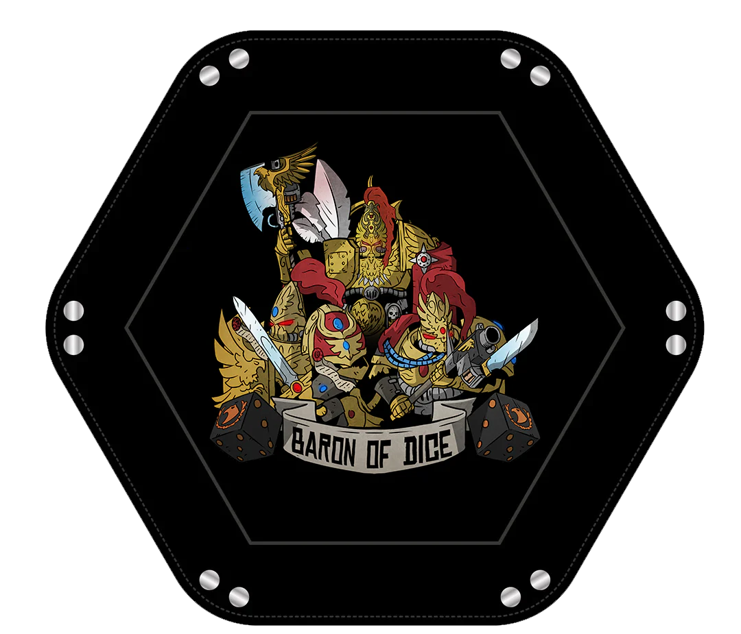 Baron of Dice Golden Warriors – Würfeltablett für Sci-Fi Wargaming