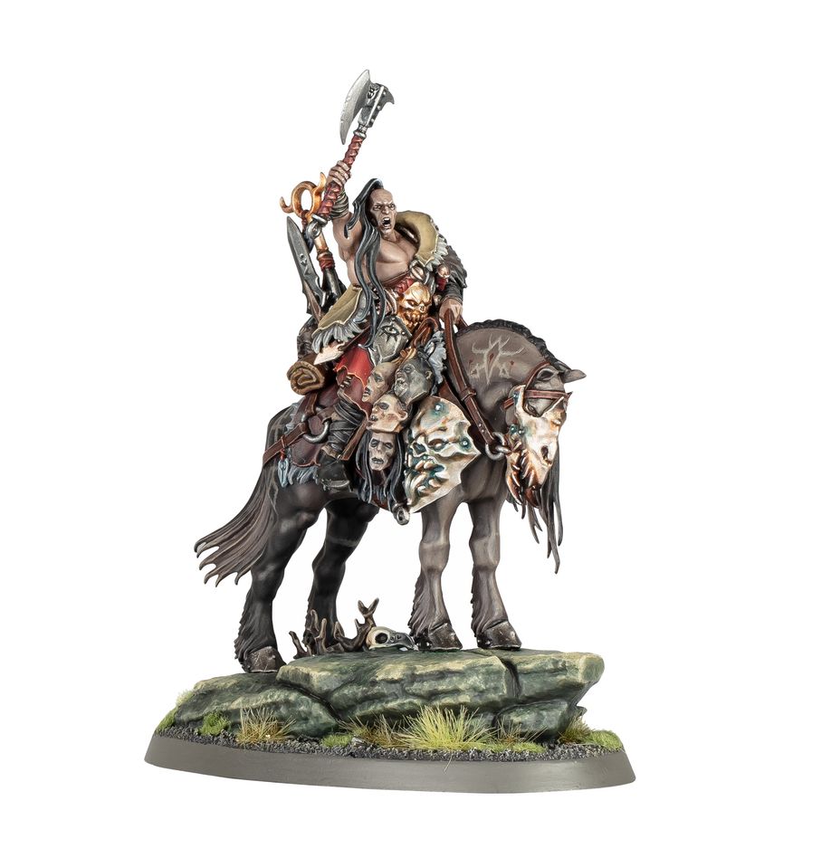 Darkoath Chieftain on Warsteed Finsterschwur Slaves of Darkness Aos Warhammer Age Of Sigmar