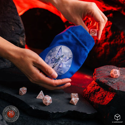 Anne Stokes Dice Pouch: Snow Fairy