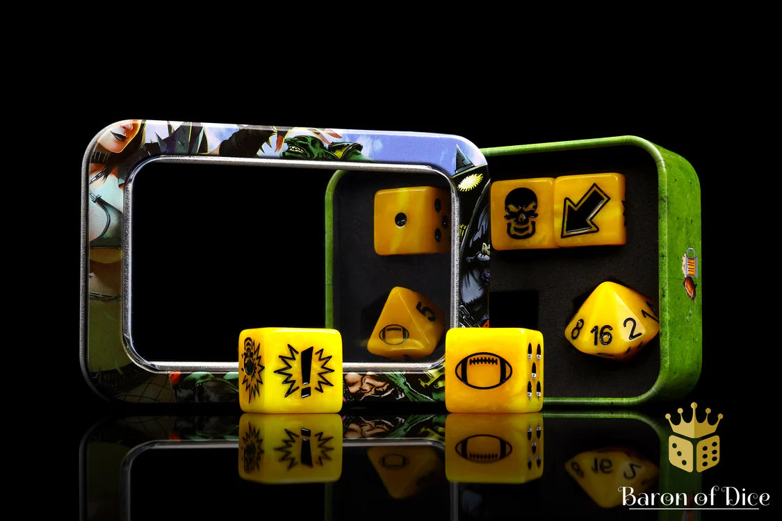 Baron of Dice Twilight – Generic Football – 7-teiliges Würfelset für Bloody Football
