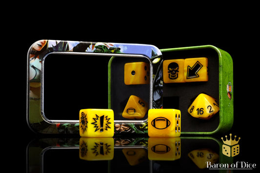 Baron of Dice Twilight – Generic Football – 7-teiliges Würfelset für Bloody Football
