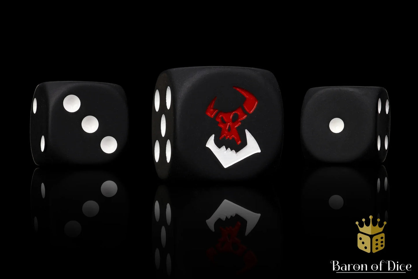 Baron of Dice Black Orcs – 25 runde Würfel für Sci-Fi Wargaming