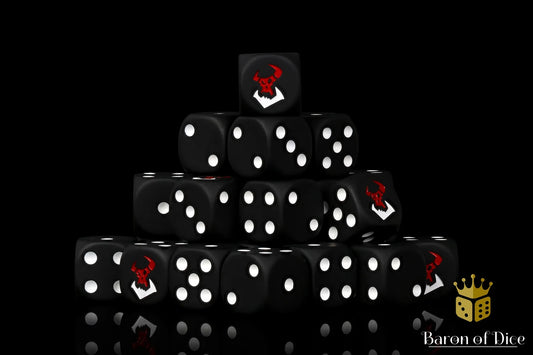 Baron of Dice Black Orcs – 25 runde Würfel für Sci-Fi Wargaming