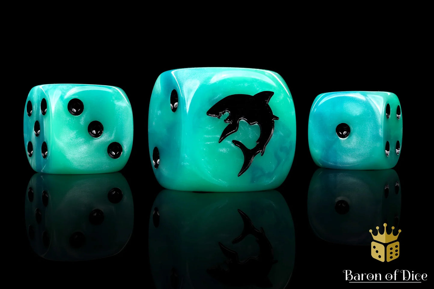 Baron of Dice Carcharodon – Great White Shark – 25 runde Würfel für Sci-Fi Wargaming