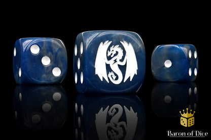 Baron of Dice Storm Dragon – 25 runde Würfel für Fantasy Wargaming