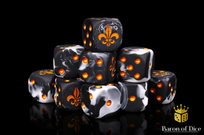 Baron of Dice Fleur De Lis – Heritage – 25 runde Würfel für Sci-Fi Wargaming