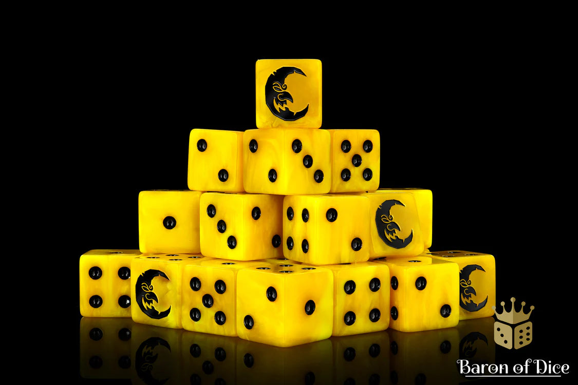Baron of Dice Full Moon – 25 eckige Würfel für Fantasy Wargaming