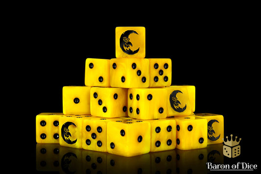 Baron of Dice Full Moon – 25 eckige Würfel für Fantasy Wargaming
