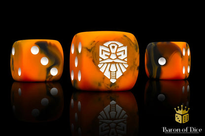 Baron of Dice Hearth Fire – 25 runde Würfel für Sci-Fi Wargaming